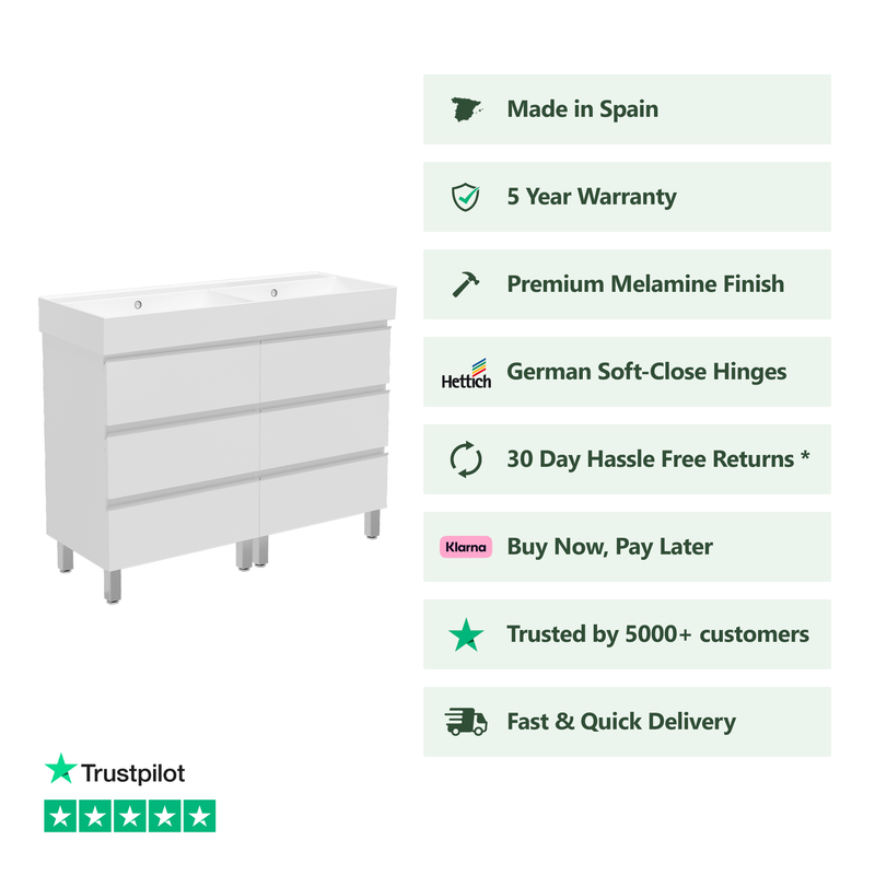 1200mm / Veneto No Tap Hole Basin