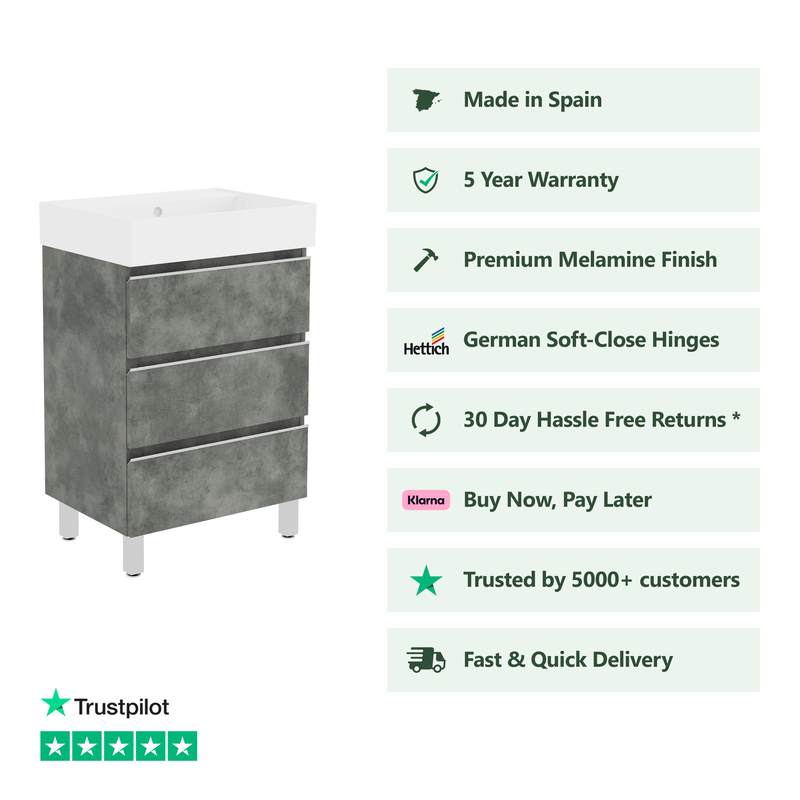 800mm / Veneto No Tap Hole Basin