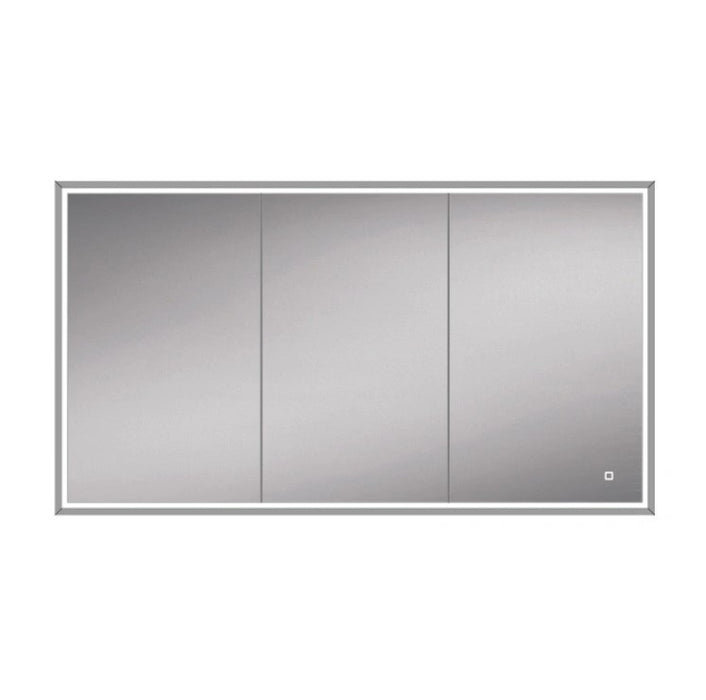 HIB Vanquish 1200mm Triple Door Recessed LED Mirror Bathroom Cabinet