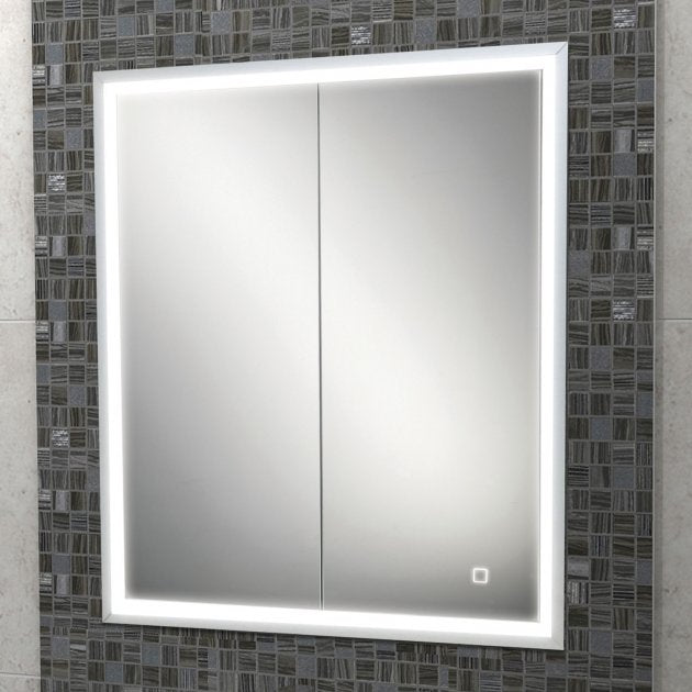 HIB Vanquish 600mm Double Door Recessed LED Bathroom Cabinet