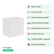 600mm / Veneto No Tap Hole Basin