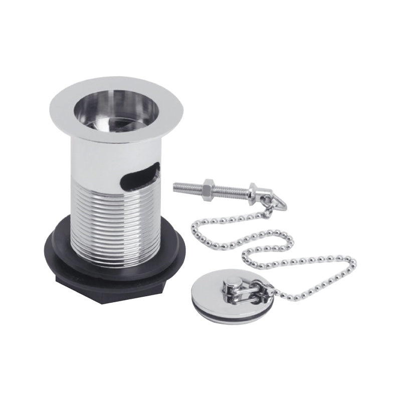 KV Basin Waste with Brass Plug & Ball Chain - Chrome