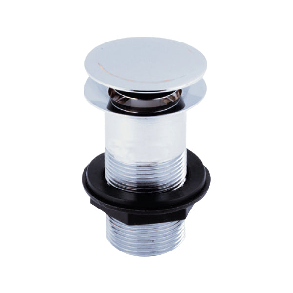 KV Sprung Plug Unslotted Basin Waste - Chrome
