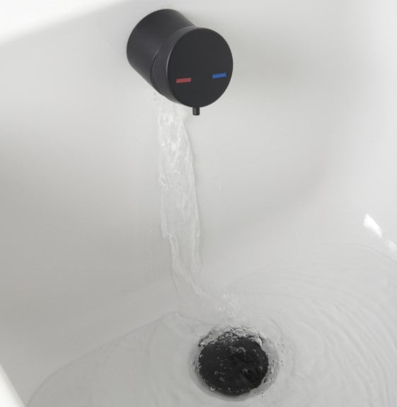 Kraft Lusso Bath Filler and Overflow - Matt Black