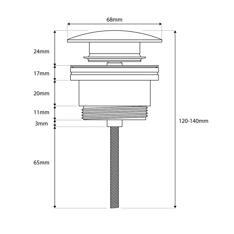 HB Universal Basin Waste - Select Colour