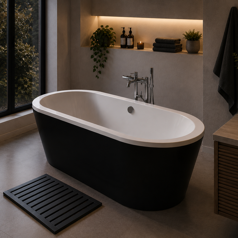 Carron Halycon Oval 1750mm x 800mm Freestanding Bath - Choose Colour