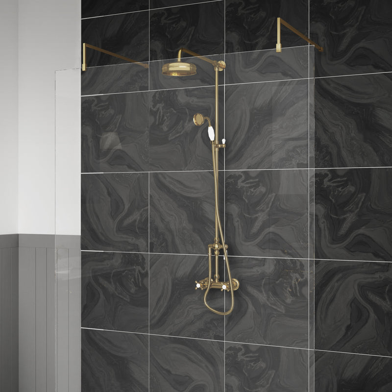 NOVA Traditional Thermostatic Shower Kit with Valve – Select Colour