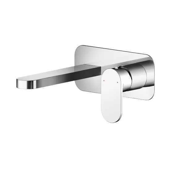 NOVA Binsey Wall Mounted 2 Tap Hole Basin Mixer With Plate - Select Colour