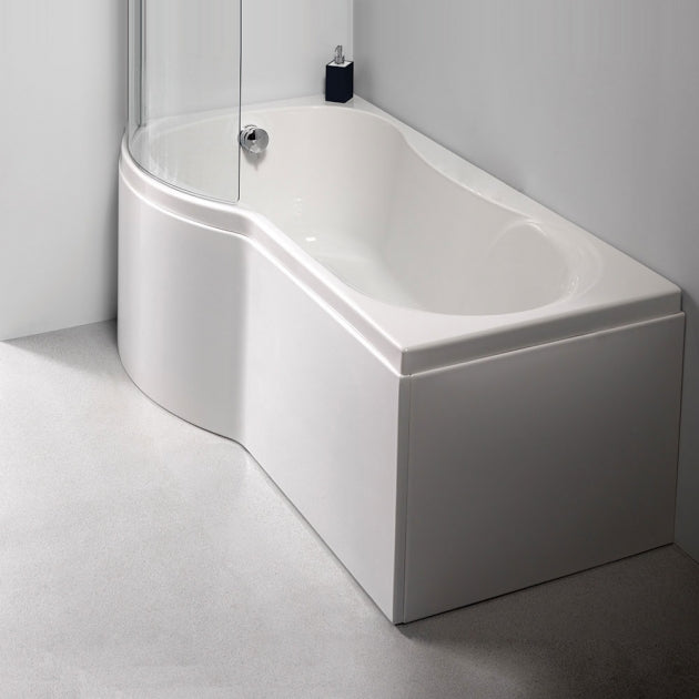 Carron Arc Curved 1700mm P-Shaped Shower Bath - Left/Right Hand