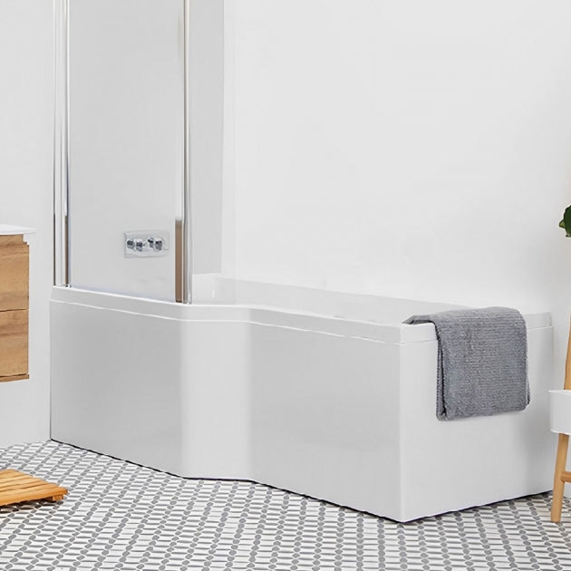 Carron Urban Edge 1575mm Shower Bath Right Hand — Bathroom Nation