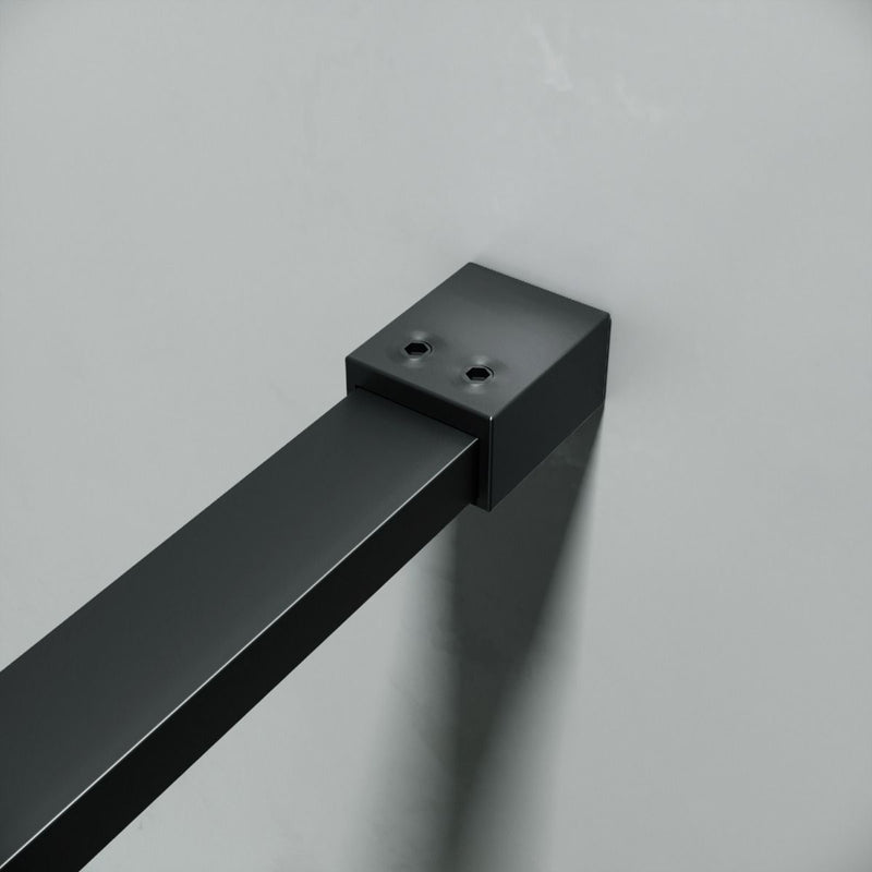 Linea Black Frosted Glass Wet Room Screen 8mm Walk-In Shower Panel – Select Size