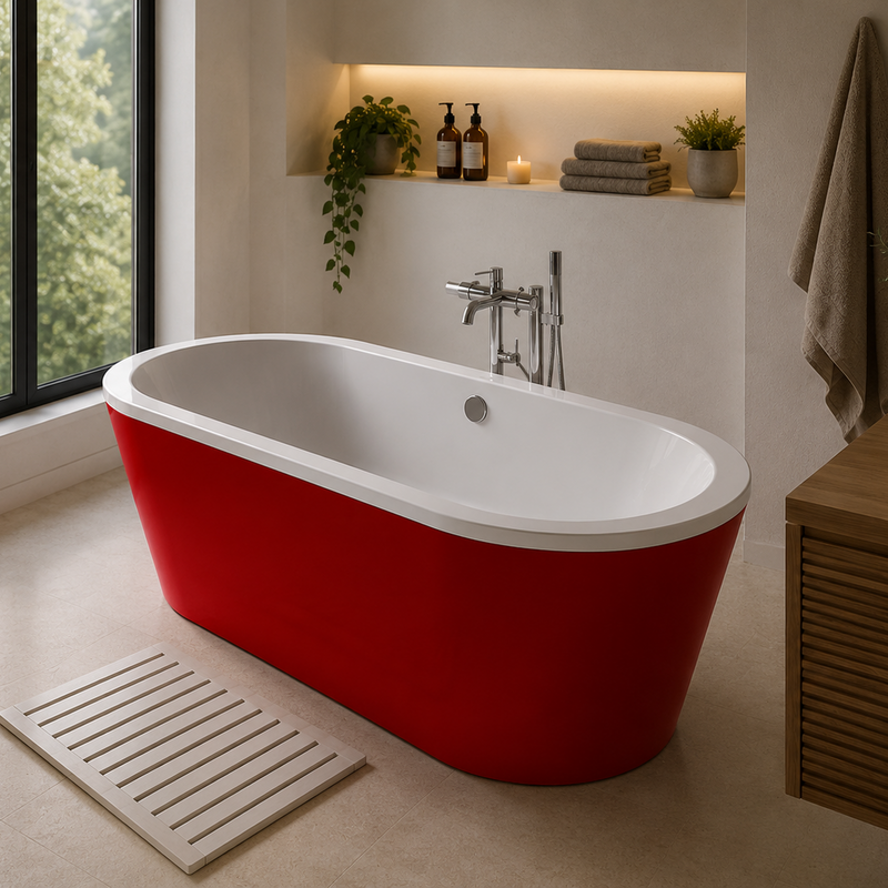 Carron Halycon Oval 1750mm x 800mm Freestanding Bath - Choose Colour