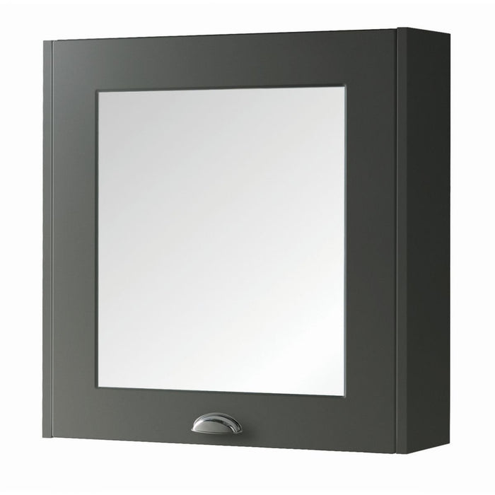 Kartell KVIT Astley 600mm Mirror Cabinet - Matt Grey