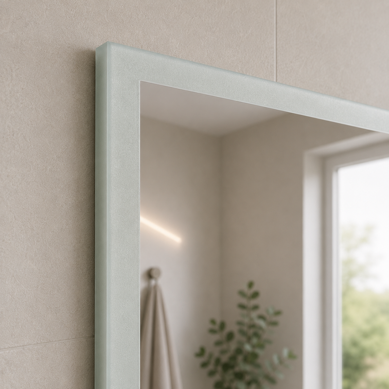 Banyetti Citro Matte Rectangle 450mm x 600mm Mirror - Frosted Matte