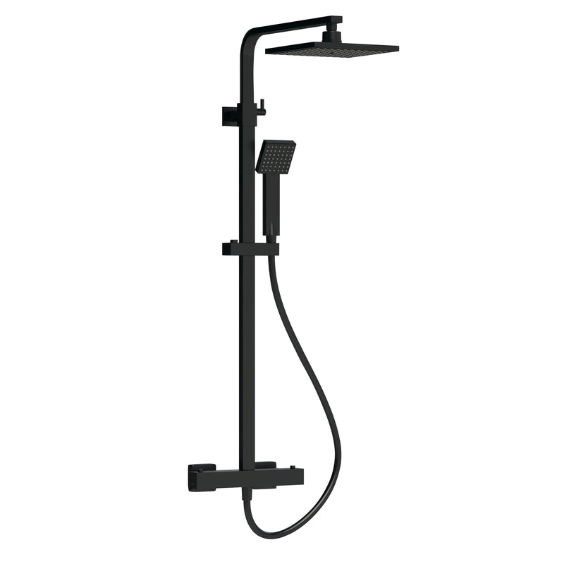 NOVA Square Thermostatic Bar Shower System with Shower Kit – Select Colour