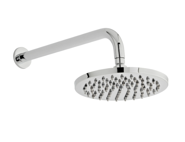 KV Round Deluge Fixed Shower Head and Arm - Chrome