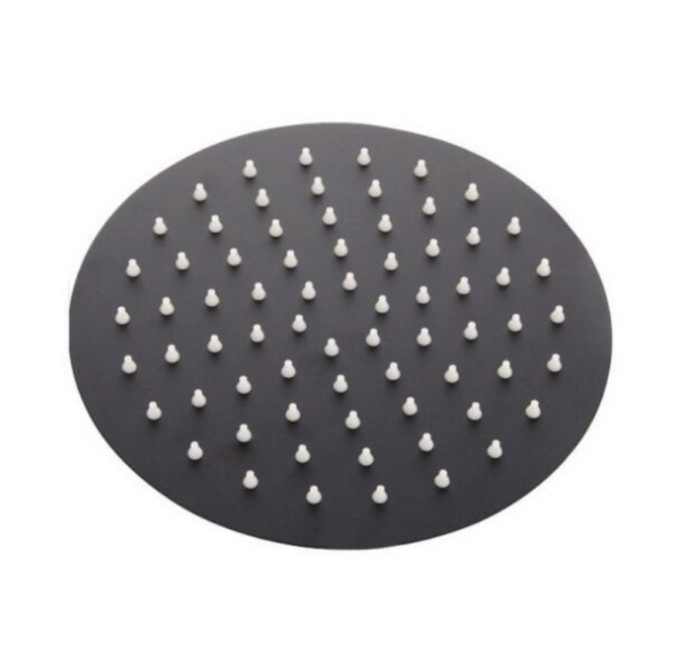 KV Nero Round Shower Head - Black