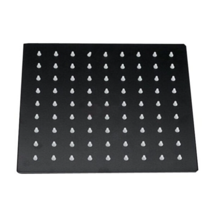 KV Nero Square Shower Head - Black