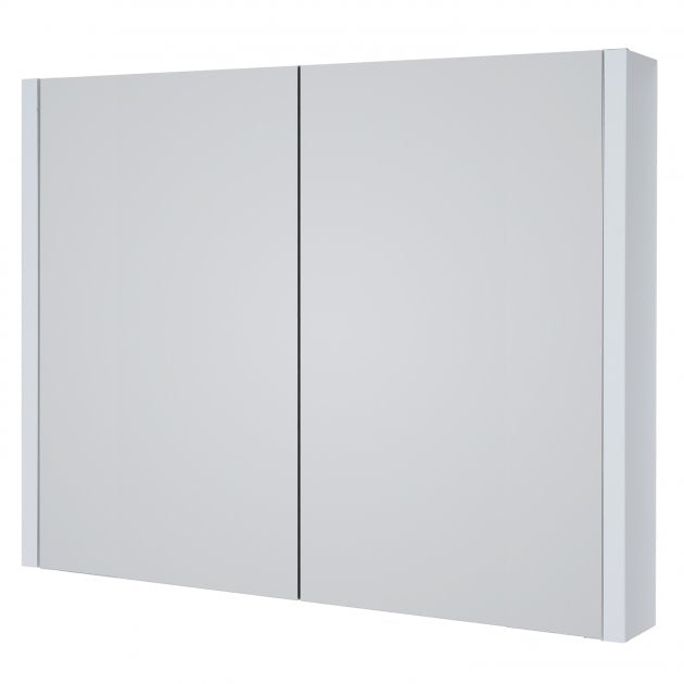 Kartell KVIT City 800mm Mirror Cabinet - White Gloss