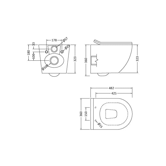 NOVA Freya Wall Hung Pan & Soft Close Seat
