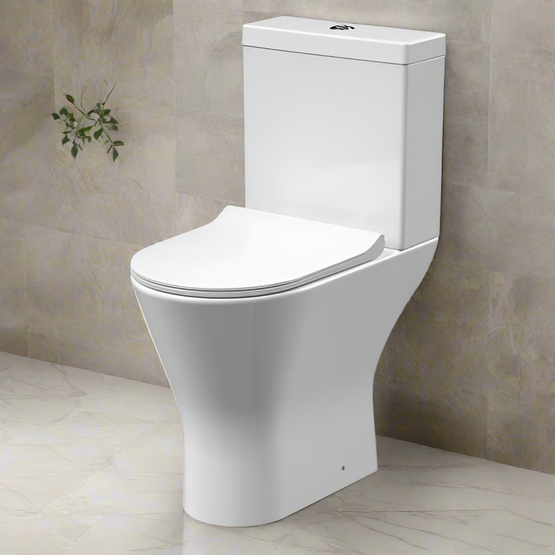 NOVA Freya Comfort Height Rimless Toilet Pan, Cistern & Seat
