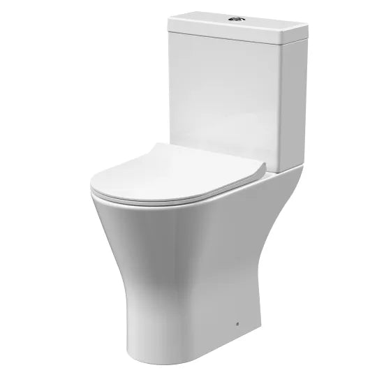 NOVA Freya Comfort Height Rimless Toilet Pan, Cistern & Seat