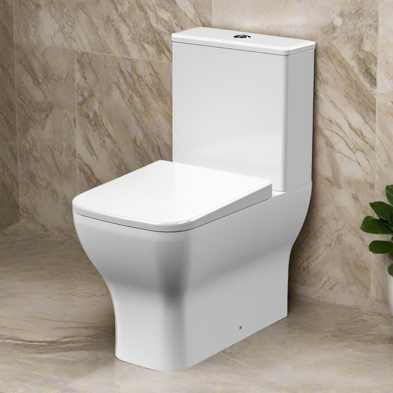 NOVA Ava Flush Rimless Toilet Pan, Cistern & Soft Close Seat