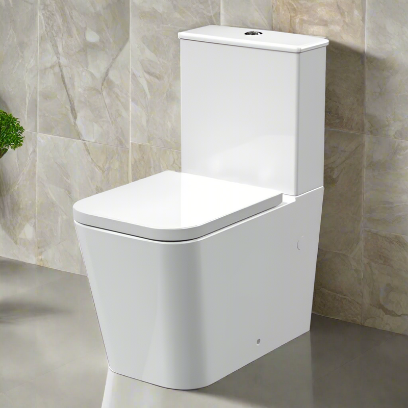 NOVA Ava Rimless Flush to Wall Pan with Cistern and Seat