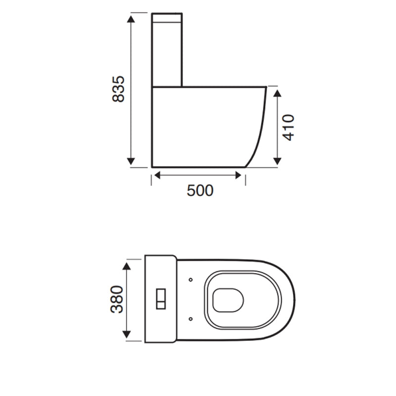 KV Genoa Round Close Coupled Comfort Height Toilet with Soft Close Seat