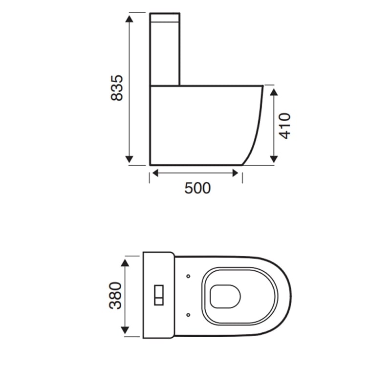 KV Genoa Round Close Coupled Toilet with Soft Close Seat