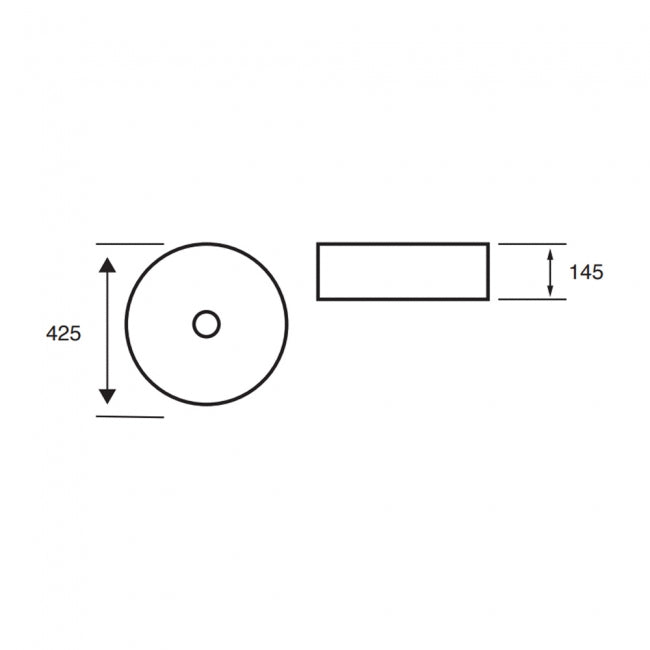 KV Lois 425mm Round Countertop Basin - White