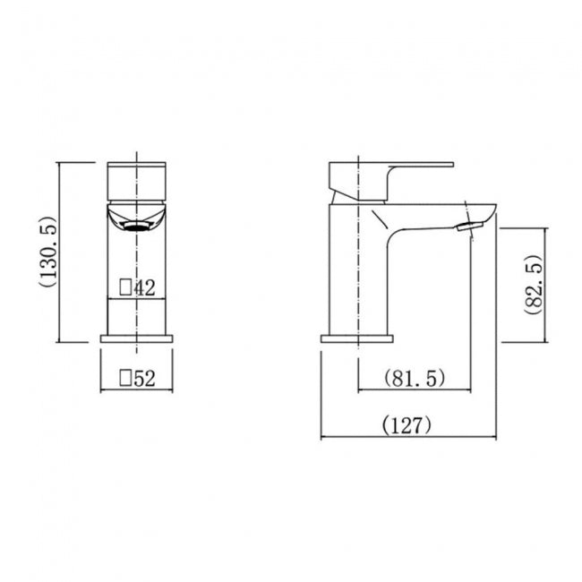 KV Visage Mono Basin Mixer with Click Waste - Chrome