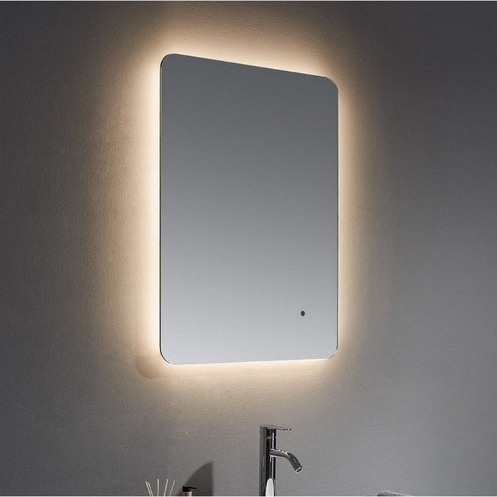 Kartell KVIT Calcot 600 x 800 Round Edged Mirror with Infrared Motion Control, Antifog Demister & 3 Tone Ambient Lighting
