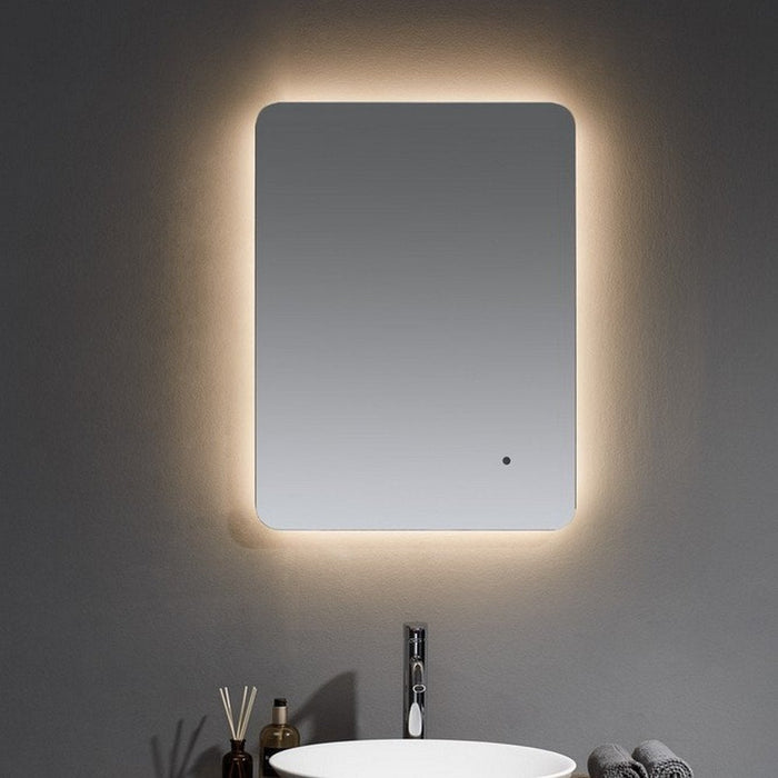 Kartell KVIT Calcot 600 x 800 Round Edged Mirror with Infrared Motion Control, Antifog Demister & 3 Tone Ambient Lighting