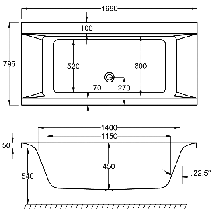 Carron Haiku Double Ended Bath - Select Size