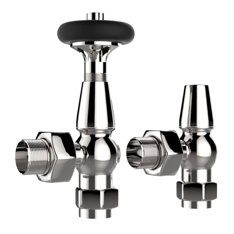 SENA Savoy Traditional Angled Radiator Valves - Chrome