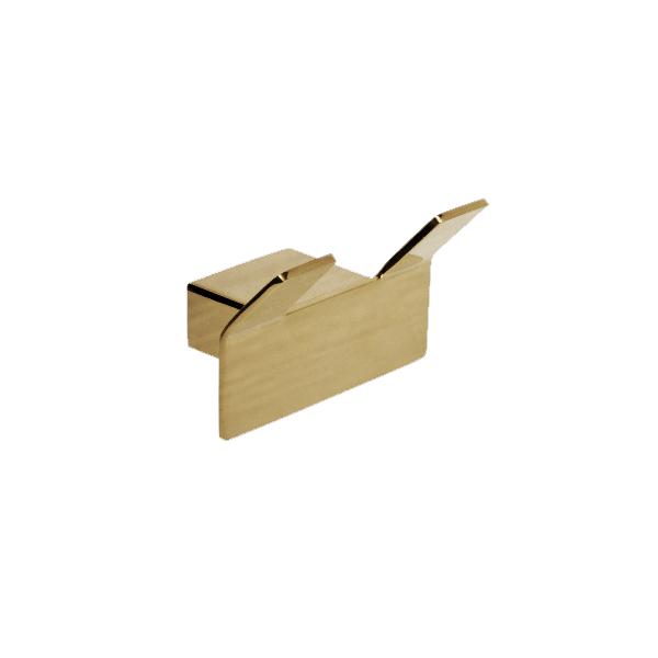 Banyetti Primo Double Robe Hook - Brushed Brass