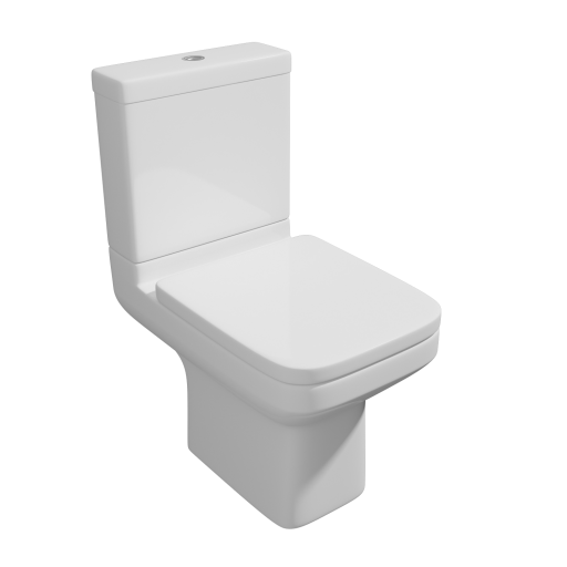 Kartell KVIT Trim Close Coupled WC Pan with Soft Close Seat — Bathroom