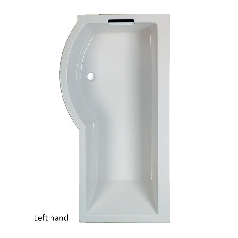 Carron Celsius 1700mm P-Shape Shower Bath - Left/Right Hand