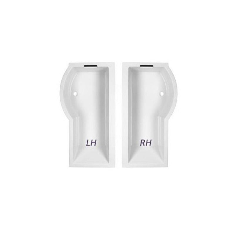 Carron Celsius 1700mm P-Shape Shower Bath - Left/Right Hand