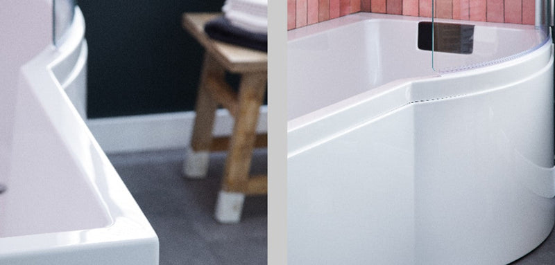 Carron Celsius 1700mm P-Shape Shower Bath - Left/Right Hand