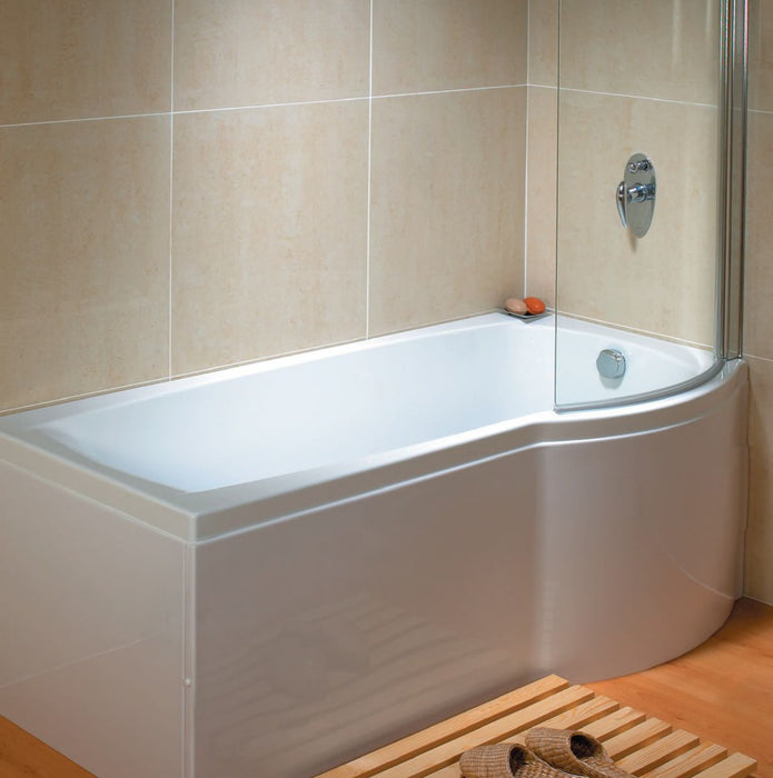 Carron Delta 1600mm P-Shaped Shower Bath - Right Hand