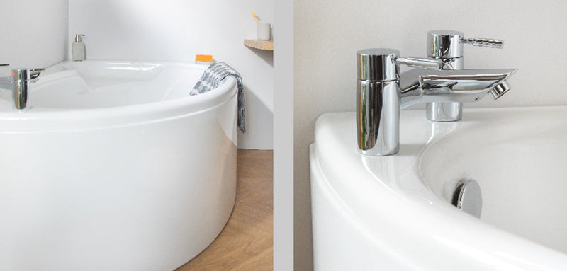 Carron Dove 1550mm x 950mm Corner Bath - Right Hand