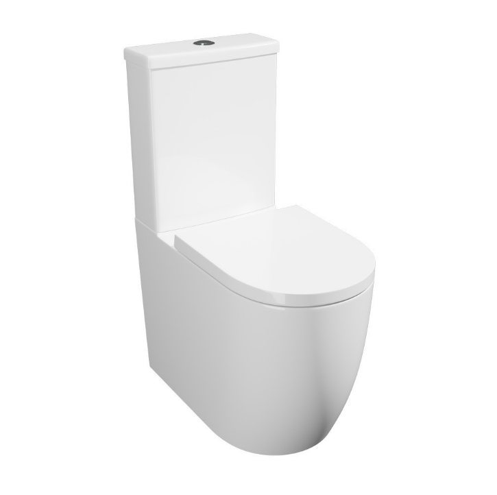 KV Genoa Round Close Coupled Comfort Height Toilet with Soft Close Seat
