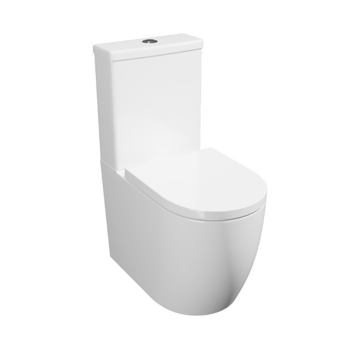 KV Genoa Round Close Coupled Toilet with Soft Close Seat