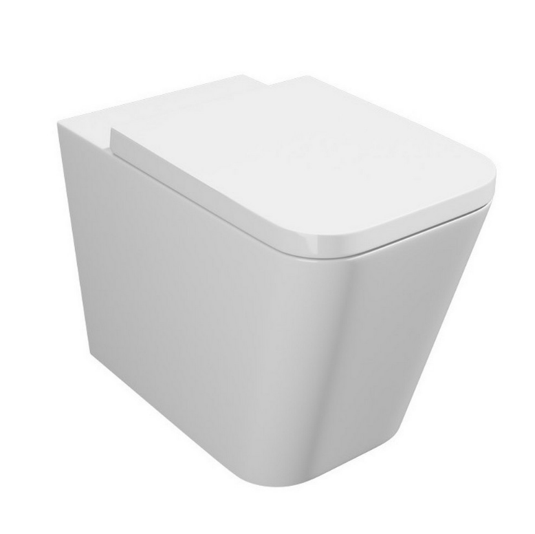 KV Genoa Square Back to Wall WC Pan with Soft Close Seat