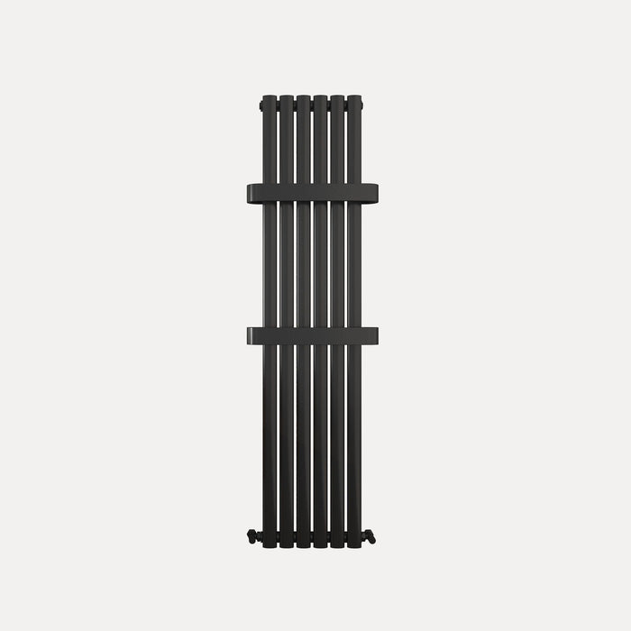 SENA Kenzio Noir 1600mm x 500mm Towel Rail Designer Radiator - Noir Matt Black