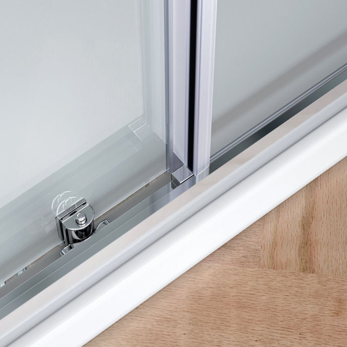Linea 1000 Sliding Shower Door 8mm Clear Glass  - Chrome