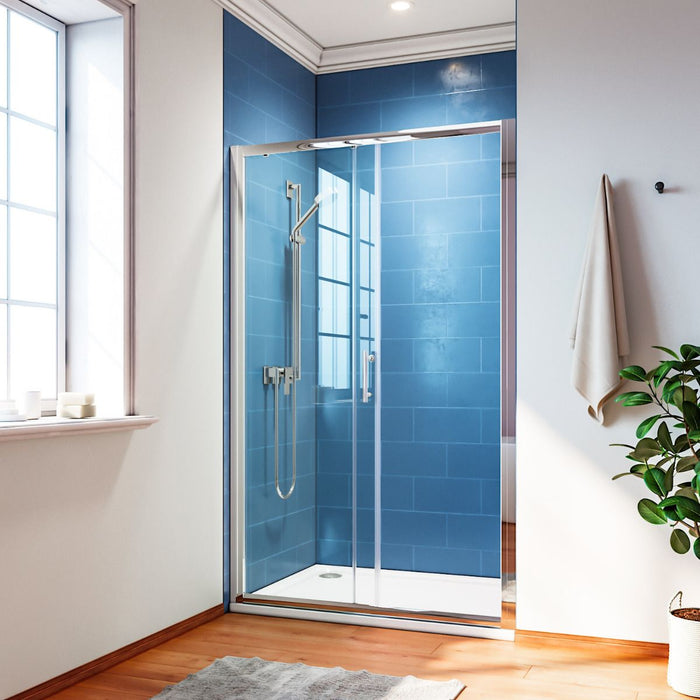 Linea 1100 Sliding Shower Door 6mm Clear Glass  - Chrome