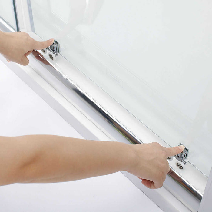Linea 1600 Sliding Shower Door 8mm Clear Glass  - Chrome